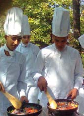 Hospitality students during a practicalsession at Royal Community College, Cochin.